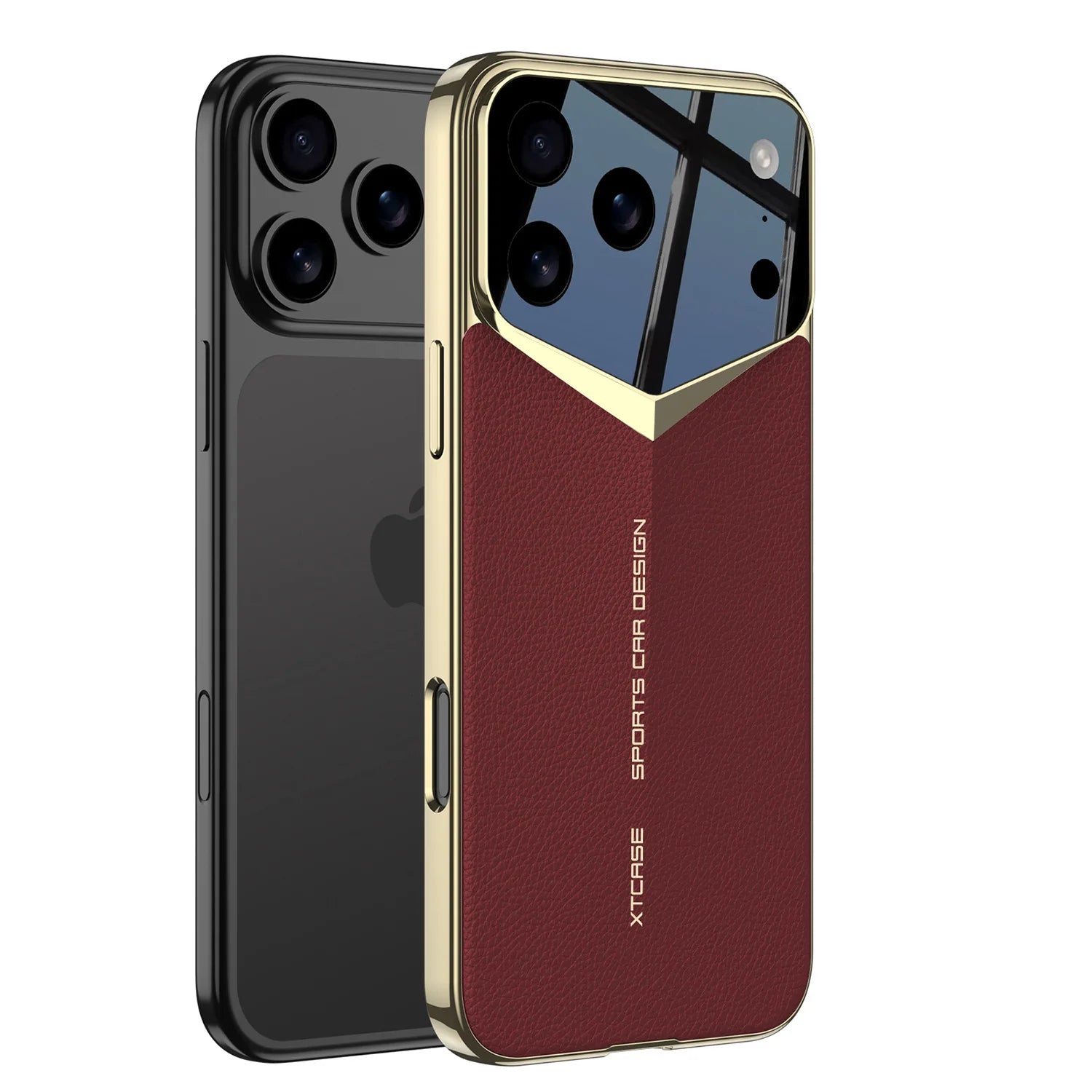 Slim Electroplated Bezel Leather Case for iPhone 17 Pro / iPhone 17 Pro Max