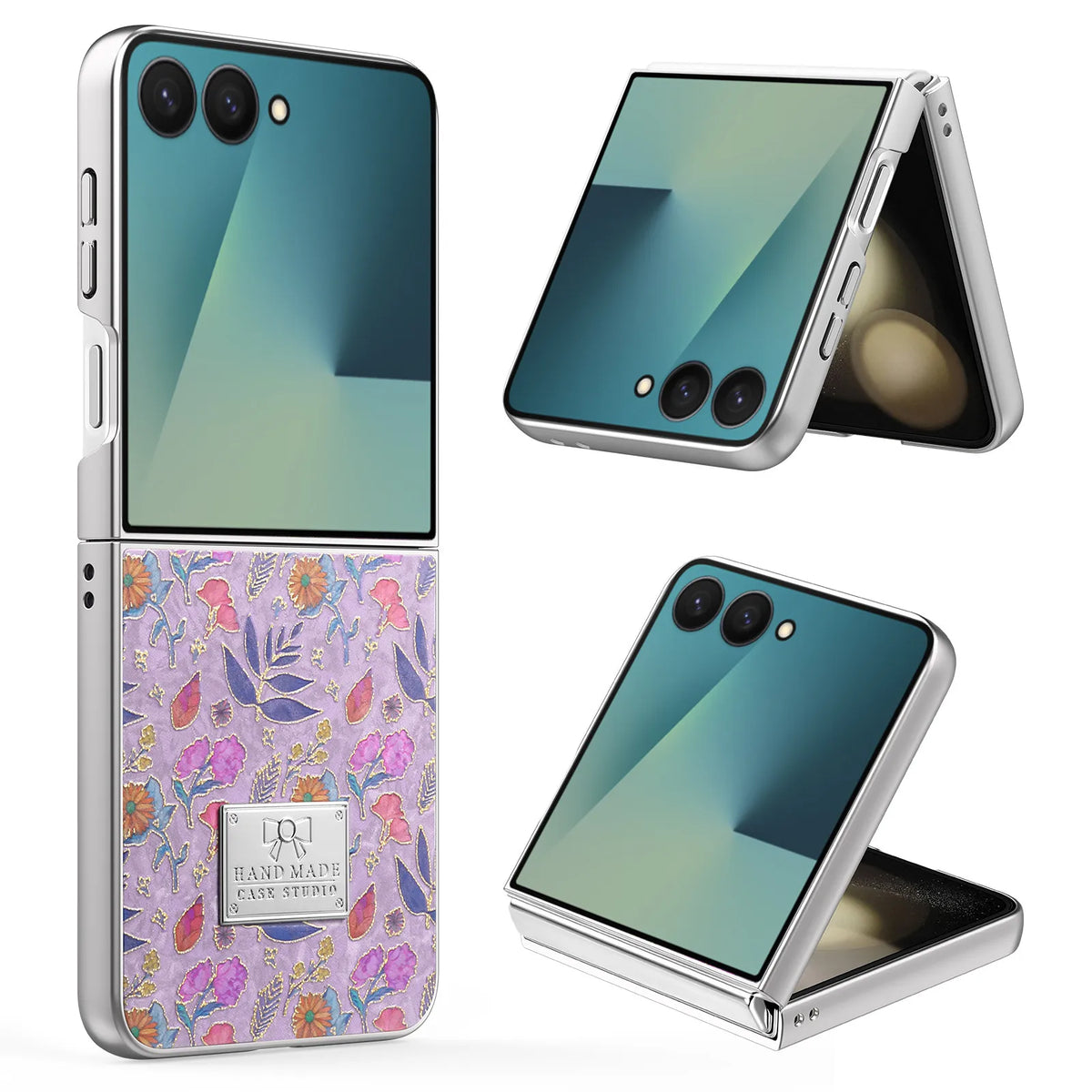 Shockproof Embossed Leather Case for Samsung Galaxy Z Flip 8