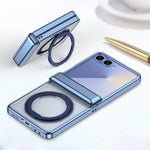 Samsung Galaxy Z Flip 7 Electroplated Magnetic Case with 360° Rotating Bracket