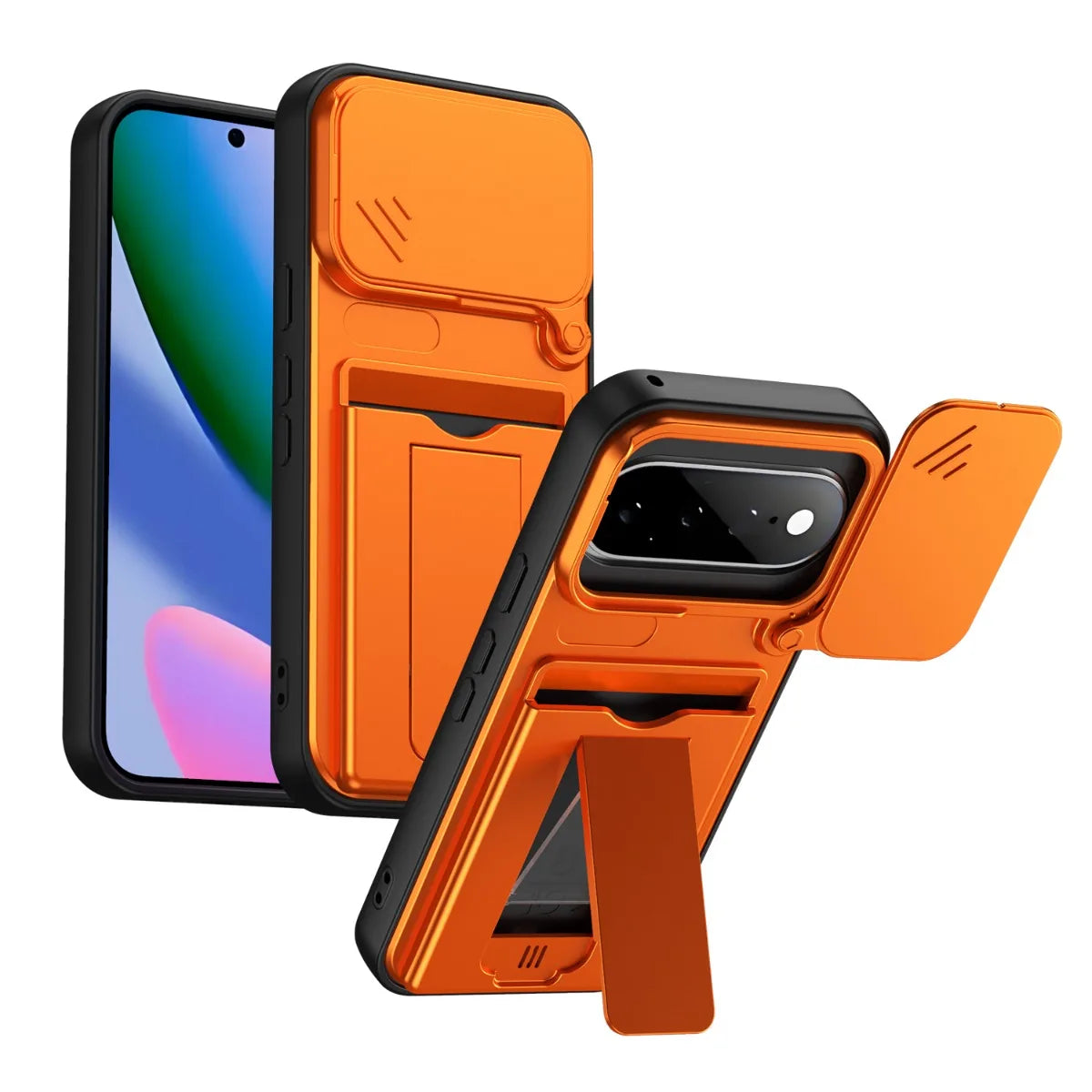Matte Card Slot Wallet Case with Built-In Kickstand for Google Pixel 10 Series