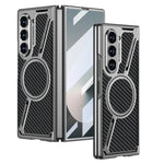 Premium Electroplated Leather Magnetic Case for Samsung Galaxy Z Fold 6