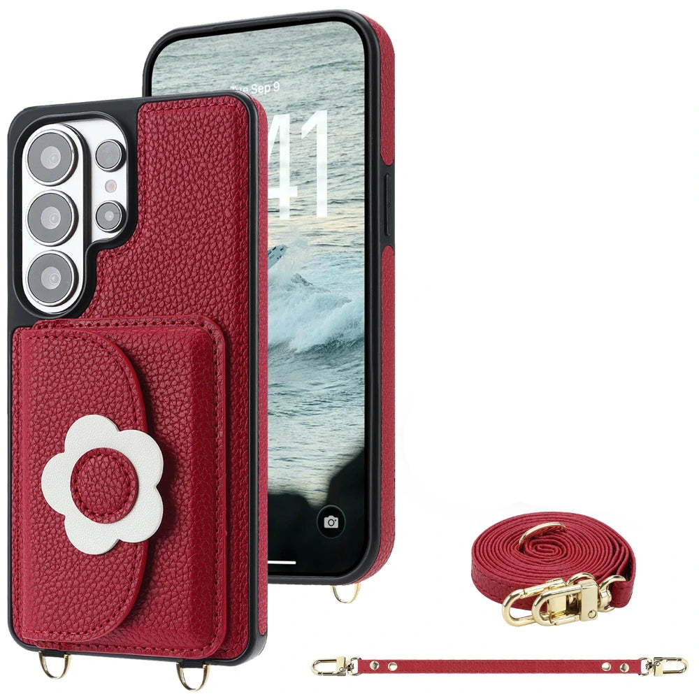 Crossbody Wallet Case with Card and Cash Slots for Samsung Galaxy S26 Series