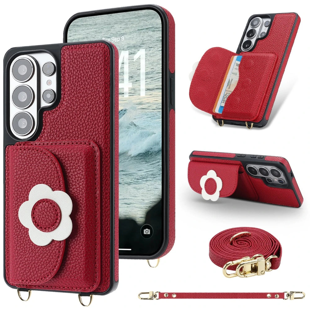 Crossbody Wallet Case with Card and Cash Slots for Samsung Galaxy S26 Series