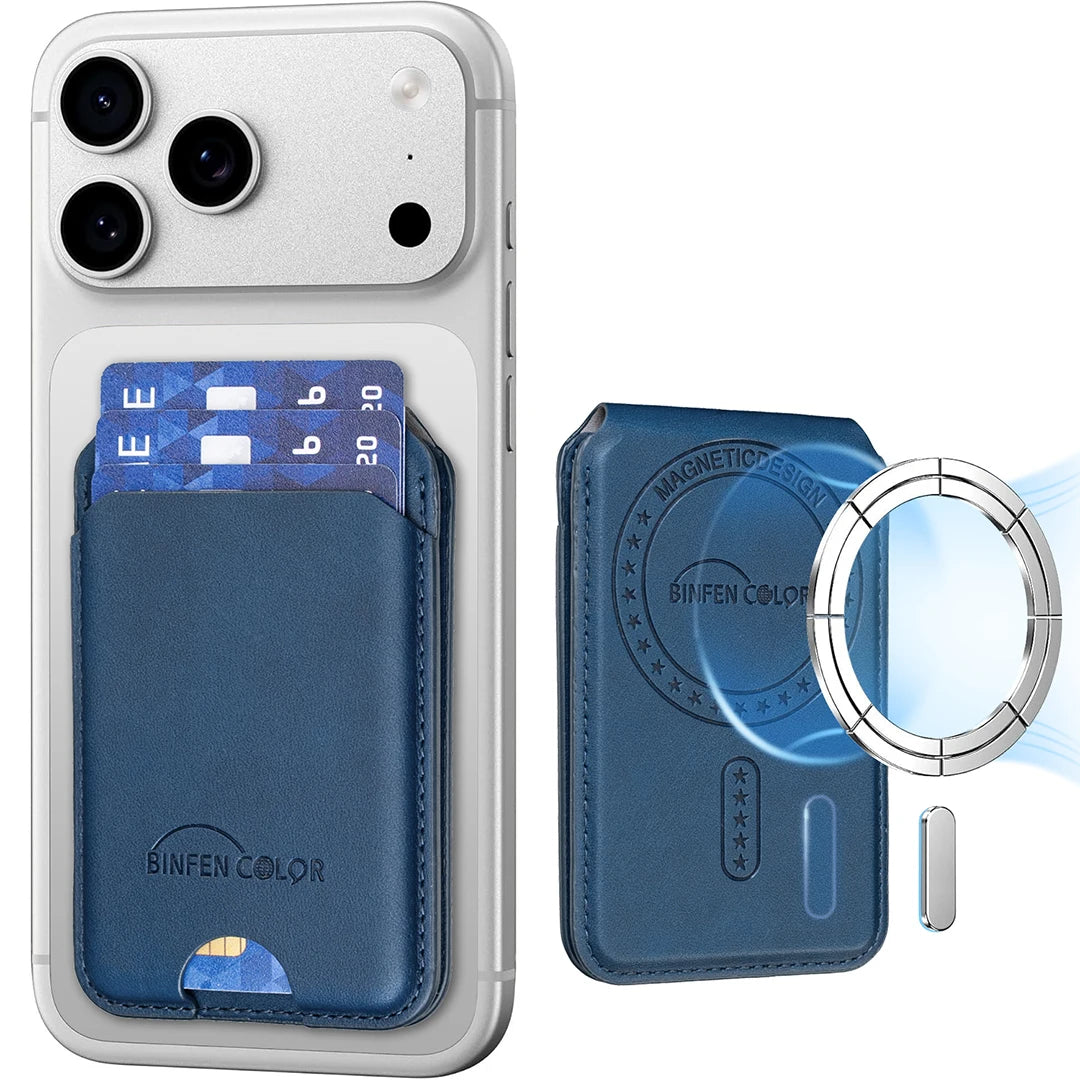 Magnetic Leather Stand Card Holder for iPhone