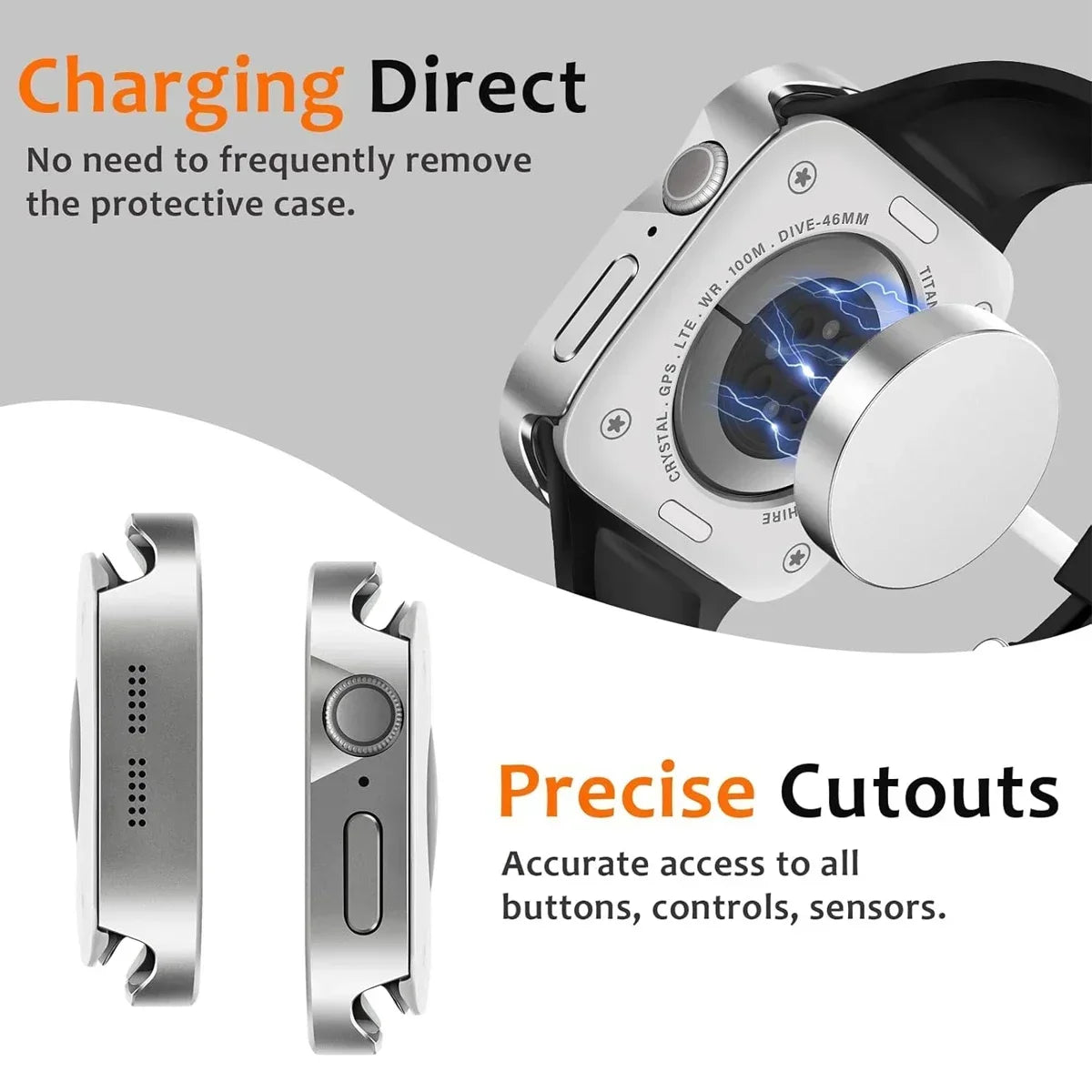 Durable Full-Coverage Metal Case for Apple Watch