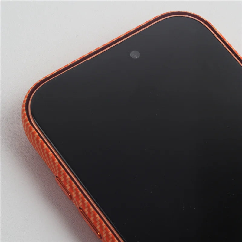 Carbon Fiber Texture MagSafe Case with Metal Camera Frame for iPhone 17 Pro & Pro Max