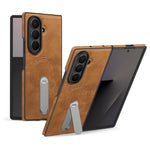 Samsung Galaxy Z Fold 6 Magnetic Leather Case with Kickstand
