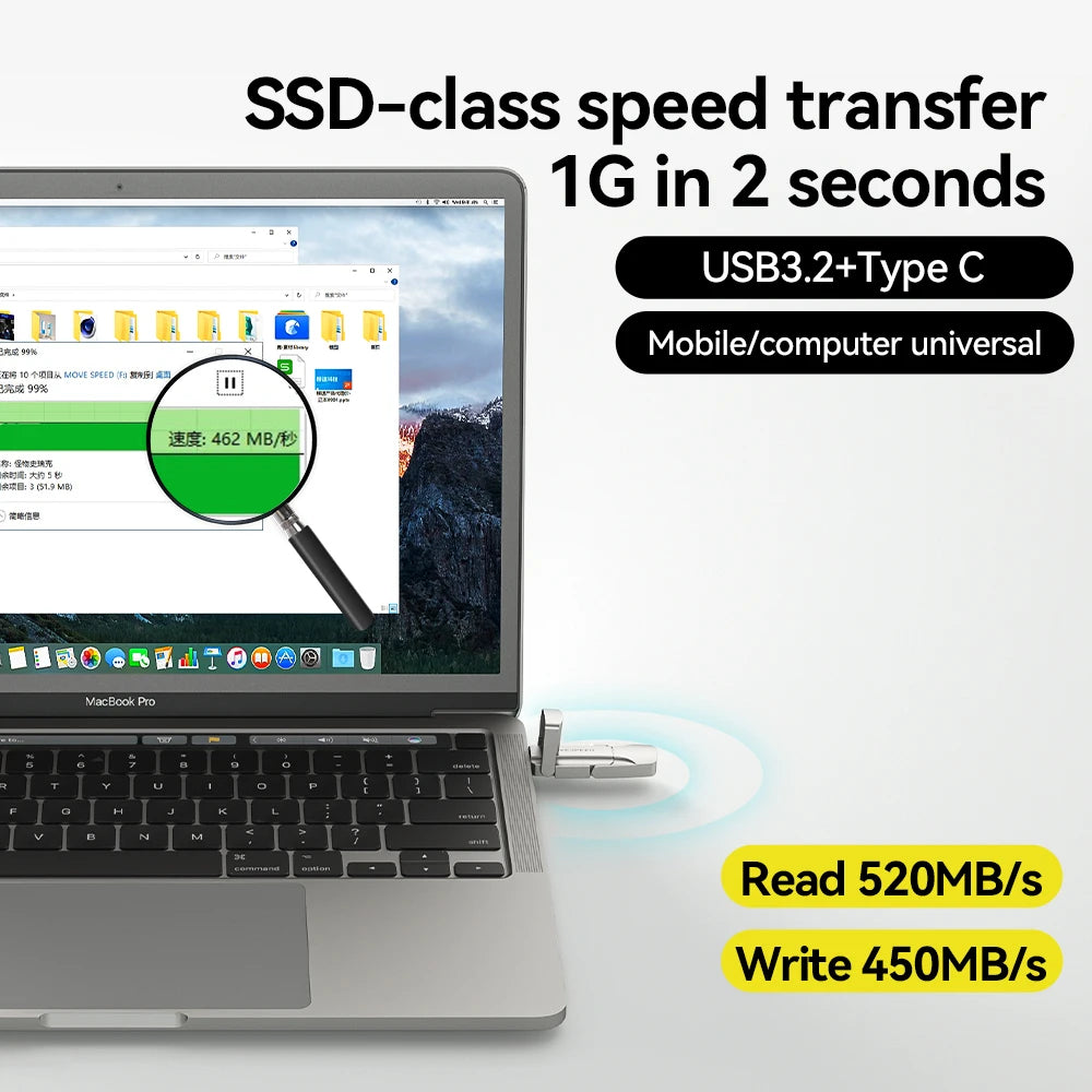 MOVESPEED High-Speed USB 3.2 Solid State Pen Drive