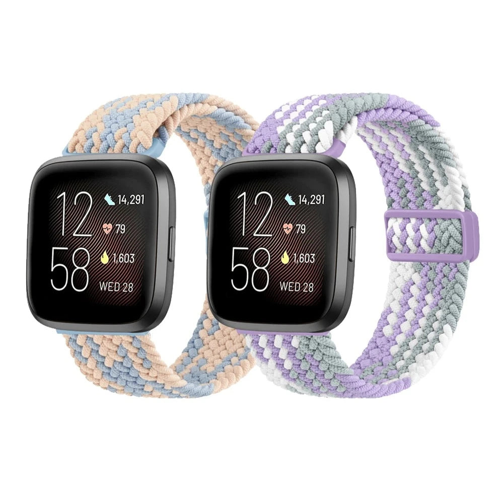 Adjustable Nylon Braided Magnetic Buckle Strap for Fitbit Versa 2