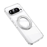 Premium Transparent Magnetic Case with 360° Rotating Stand for Google Pixel 9 Series