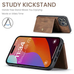 2-in-1 Detachable Cards Bag Wallet Leather Flip Magnet Case for iPhone 15 Series