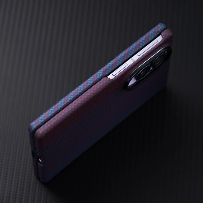 Ultra-Thin Carbon Fiber Pattern Case with Glass Film for Samsung Galaxy Z Fold 8