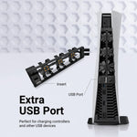 Cooling Fan with LED Light for PlayStation 5 Console (Disc and Digital Editions)