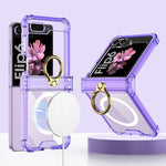 Samsung Galaxy Z Flip 6 Hinge Protective Magnetic Case with Ring Holder