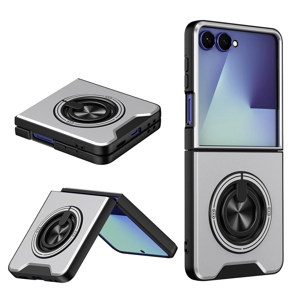 Shockproof Foldable Case with 360° Rotating Ring Stand for Samsung Galaxy Z Flip 8