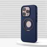 iPhone 16 Series Protective Armor Hollow MagSafe Case with 360° Rotating Ring Stand