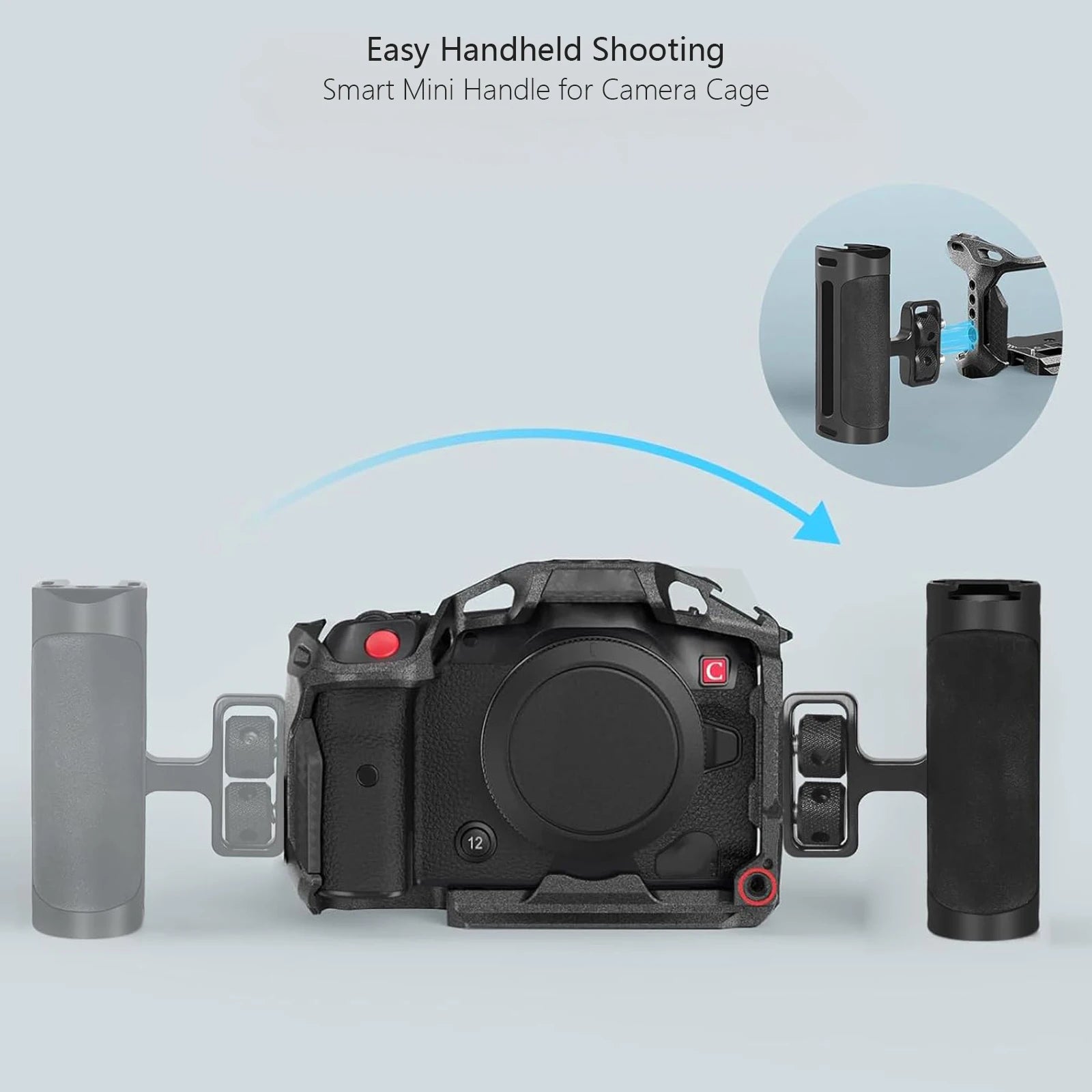 Probty Universal Mini Handgrip for DSLR Camera Cages