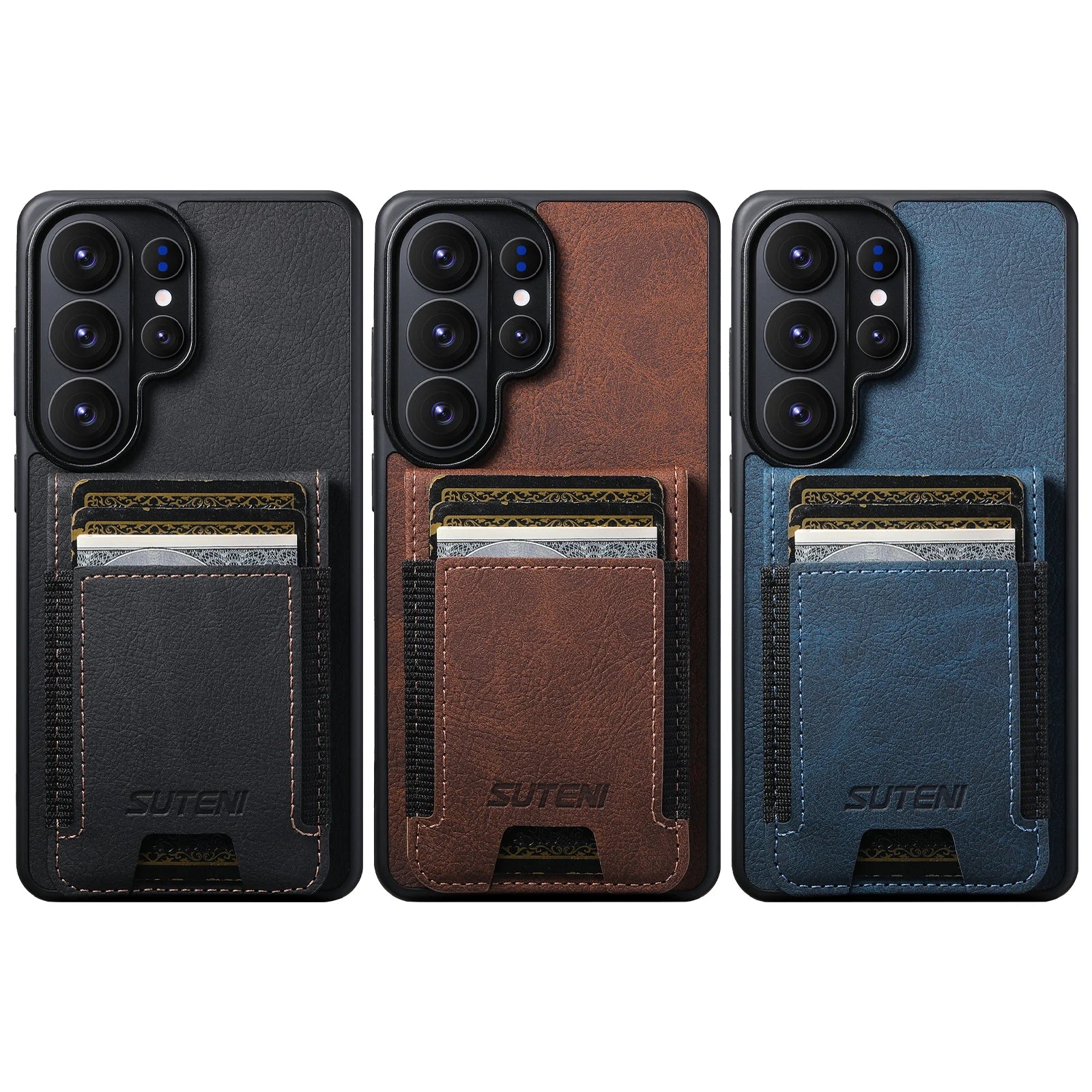 Lychee Grain Leather Case with Magnetic Closure for Samsung Galaxy S26 Ultra