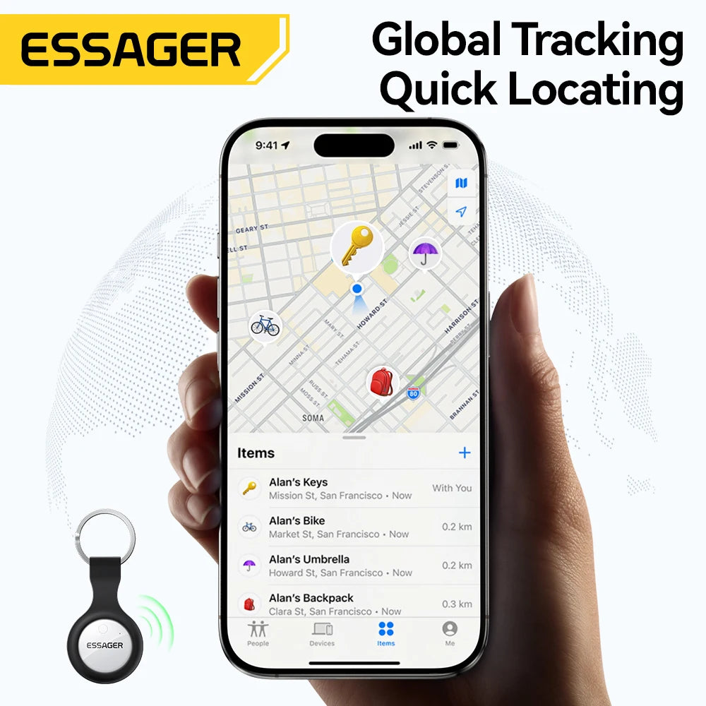 Essager SmartTag Bluetooth Tracker Compatible With Apple Find My