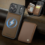 2-in-1 Detachable Business PU Leather MagSafe Case with RFID Card Slot for iPhone 17 Series
