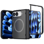 Shockproof Foldable Case with Built-in Tempered Glass Screen Protector for iPhone Duo