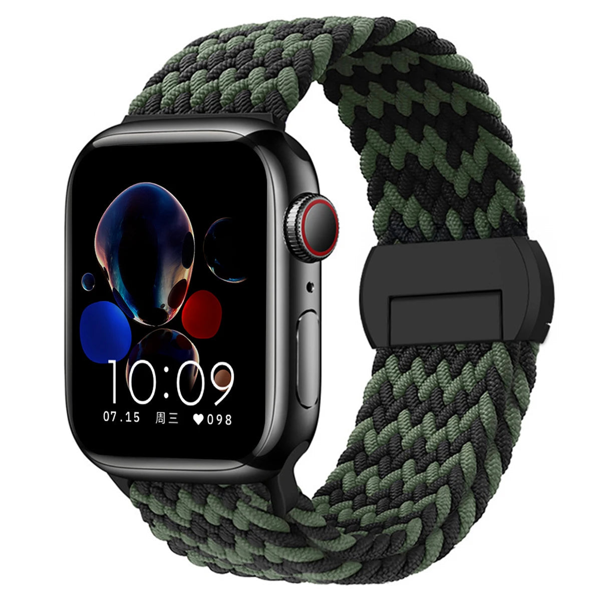 Stretchable Braided Solo Loop with Magnetic Closure for Apple Watch