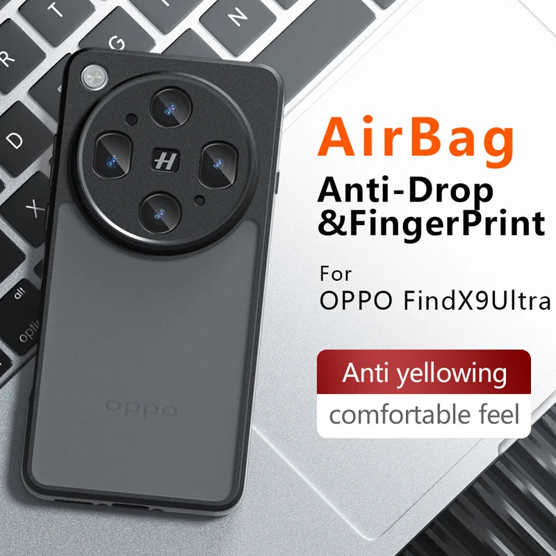 OPPO Find X9 Ultra Frosted Anti-Fingerprint Transparent Protective Case