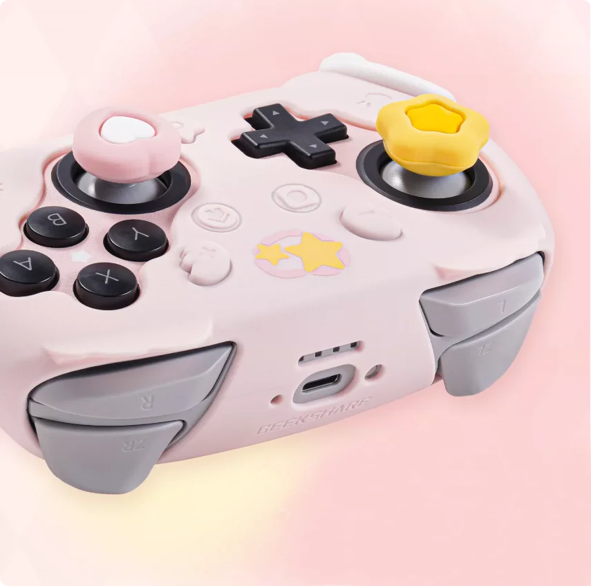 Cute Wing Silicone Case with Thumb Grip Caps for Nintendo Switch 2 Pro Controller