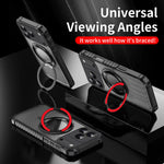 Shockproof Matte Stripe Armor Hard MagSafe Case for iPhone 17 Series