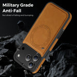 Premium Shockproof Leather MagSafe Case for iPhone 17 Series