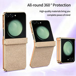 Luxury Cowhide Leather Case for Samsung Galaxy Z Flip 7