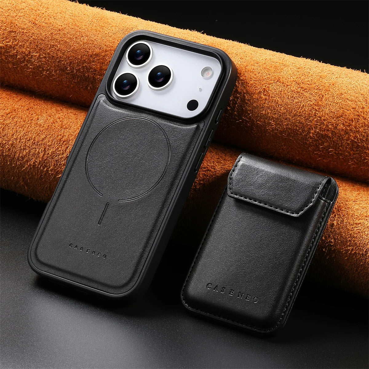 2-in-1 Detachable MagSafe Leather Wallet Case with Card Holder for iPhone 17 Series