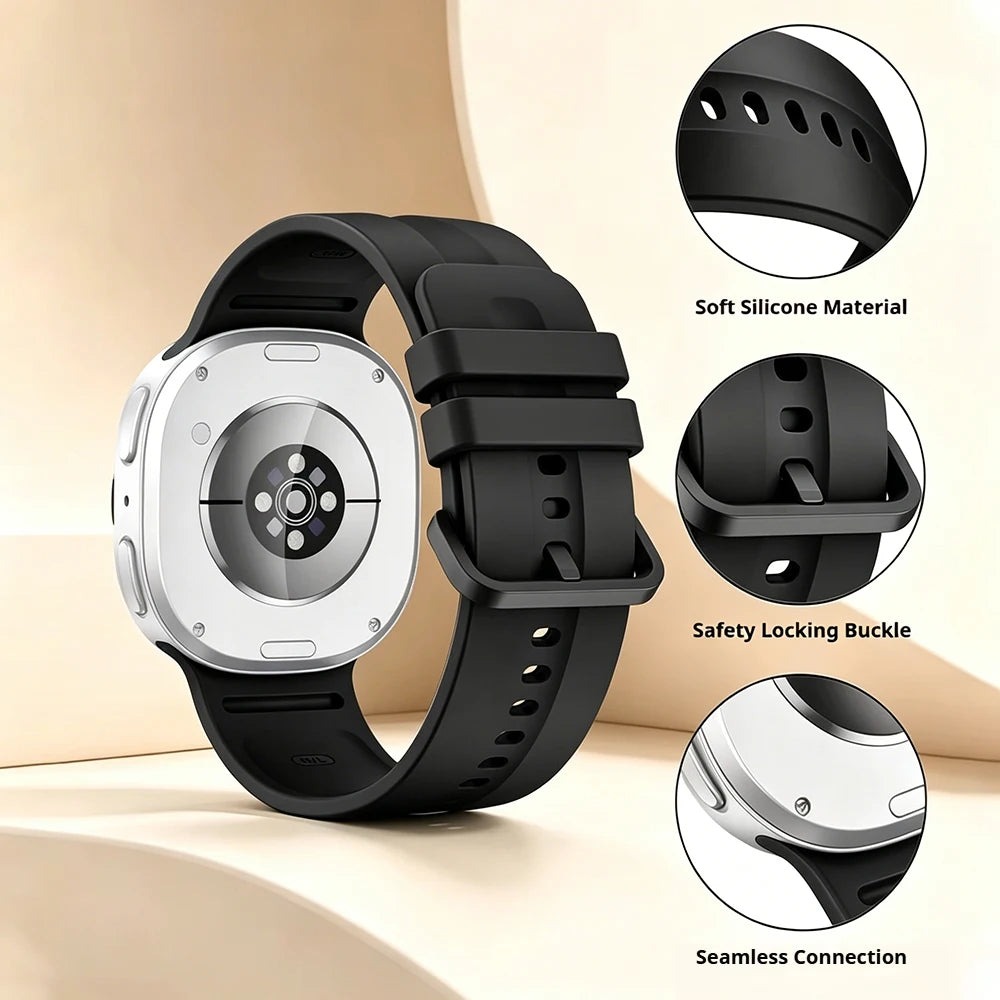 Silicone Sport Replacement Band for Galaxy Watch 8 &  Galaxy Watch 8 Classic