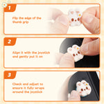 Cute Bunny Carrot Thumb Stick Covers for Nintendo Switch 2 Controllers