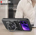 Xiaomi 17 Series Magnetic Armor Case with 360° Rotating Stand Bracket