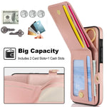 PU Leather Wallet Case with Card Slot and Ring Holder for iPhone 15 Series – Stylish & Functional