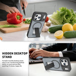 Shockproof MagSafe Matte Case with Built-In Holder for iPhone 17 Series