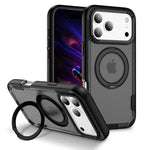 Shockproof PC Armor MagSafe Case with Metal Bracket for iPhone 17 Series