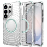 Anti-Yellowing Transparent Magnetic Case with Water Ripple Texture for Samsung Galaxy S24 Ultra