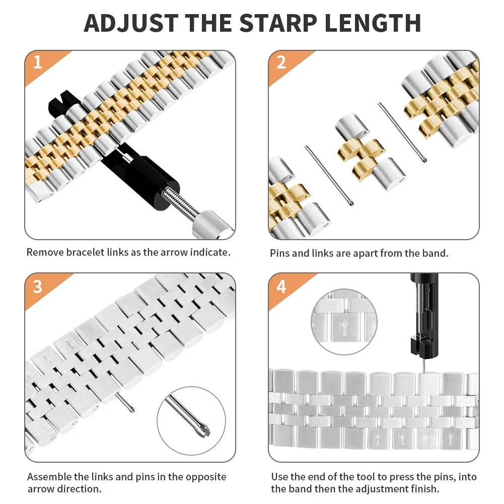 Premium Stainless Steel Metal Strap for Apple Watch