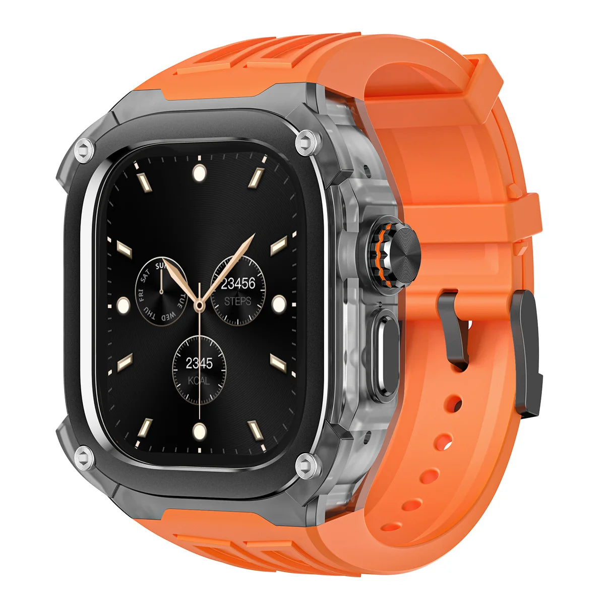 Rugged Protective Case with Integrated Silicone Band for Apple Watch Ultra