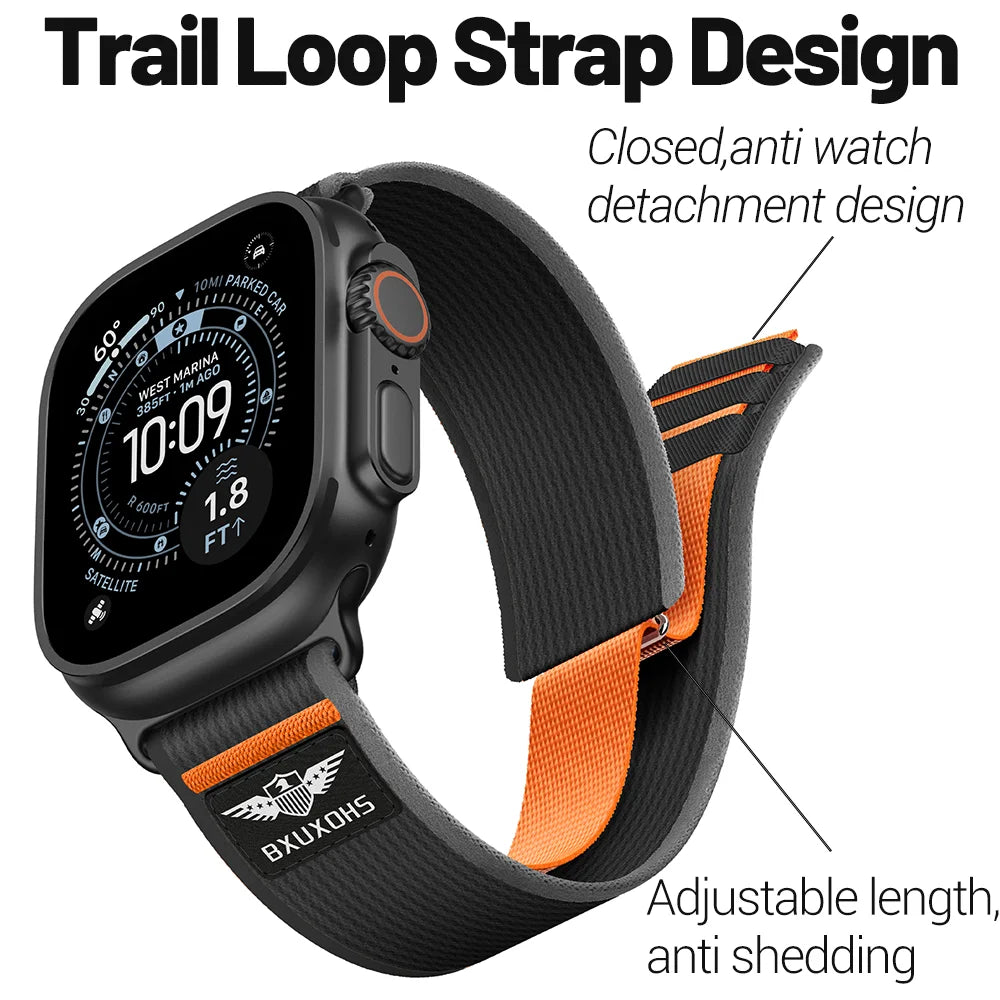 Athletic Nylon Trail Style Replacement Strap for Apple Watch