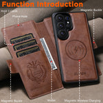 Samsung Galaxy S26 Ultra Detachable Leather Wallet Phone Case