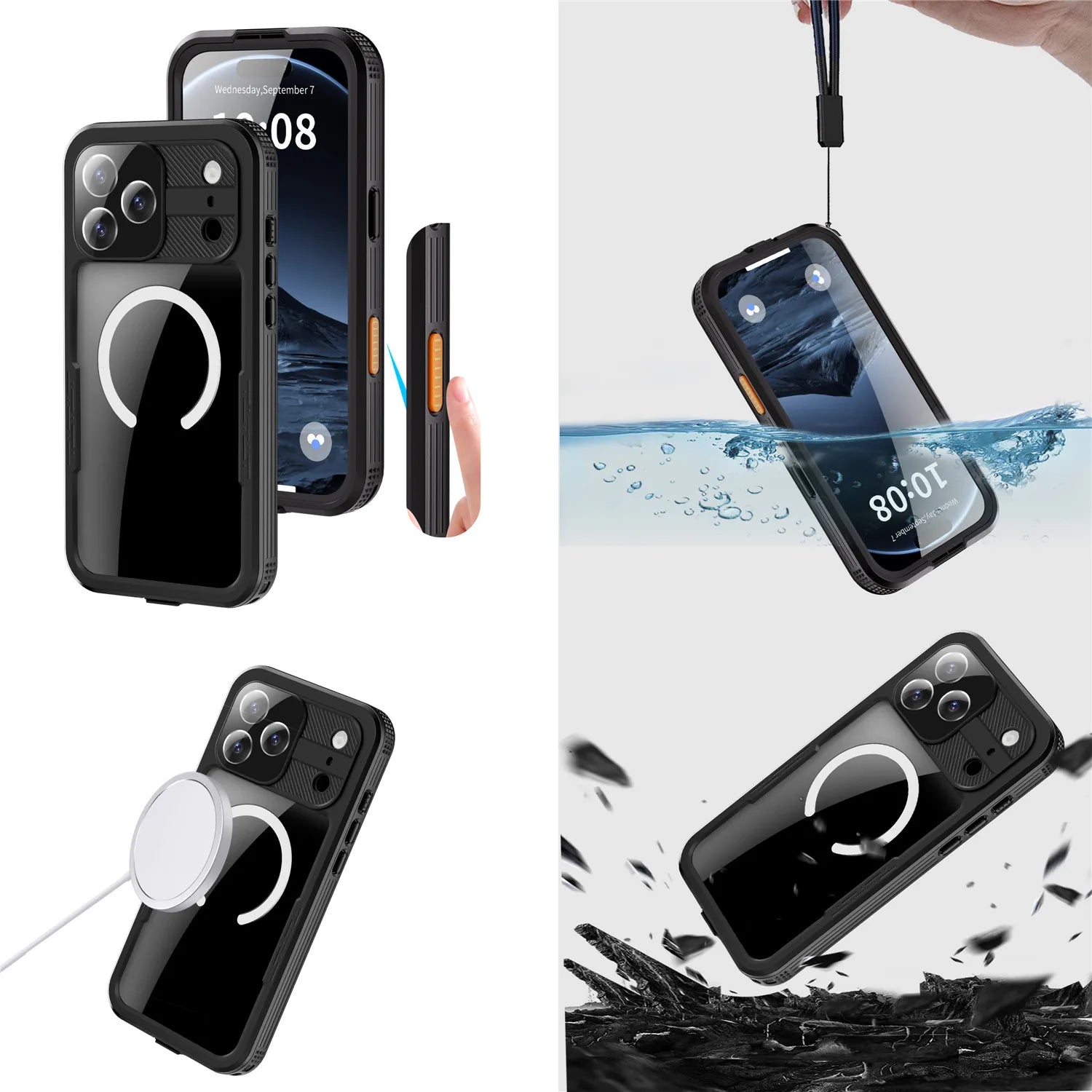 iPhone 17 Series IP68 Waterproof Full-Body MagSafe Case
