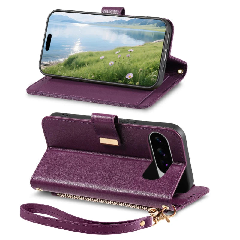 Crossbody Leather Wallet Case for Google Pixel 10 Series