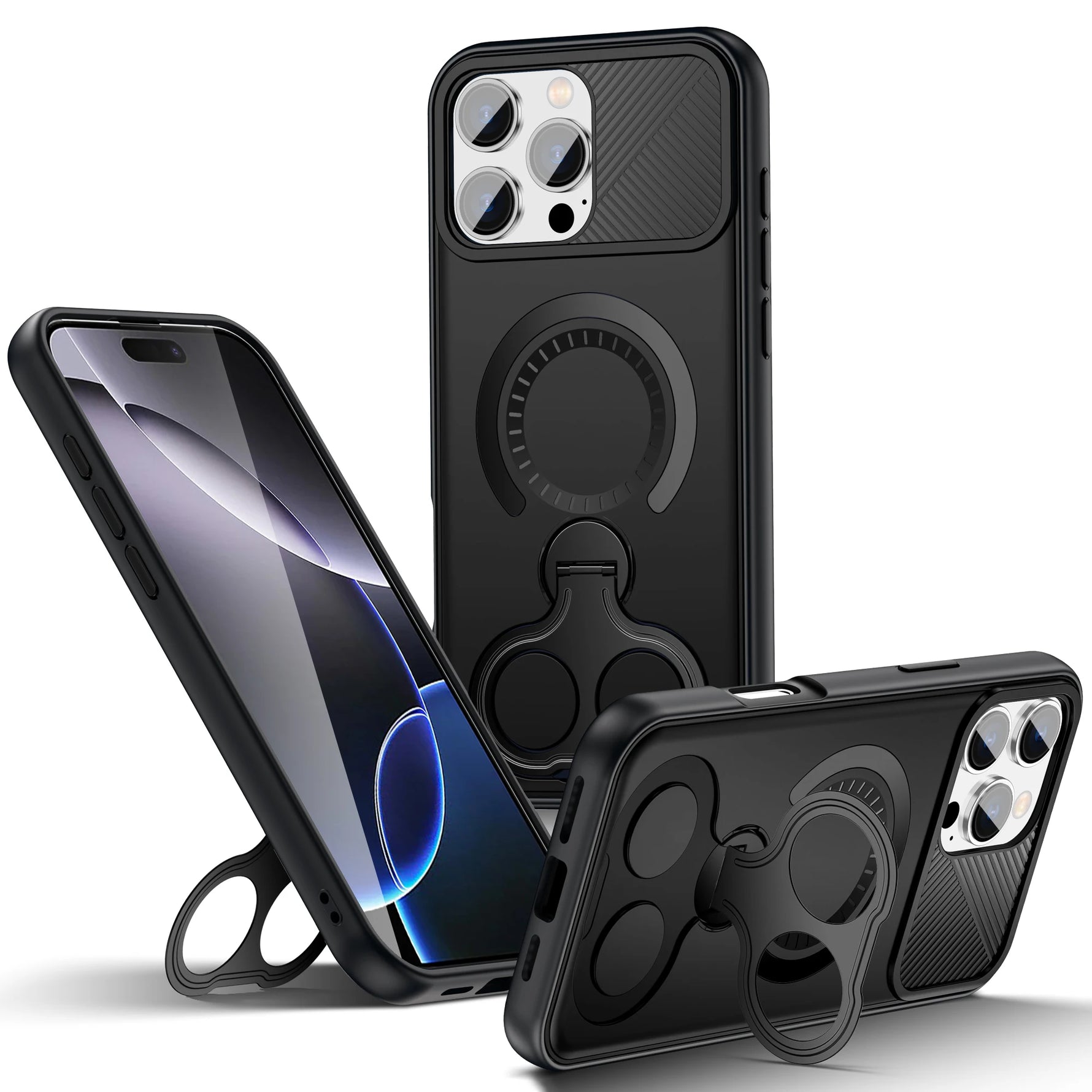 Heavy Duty MagSafe Case with Rotating Stand for iPhone 15 Series