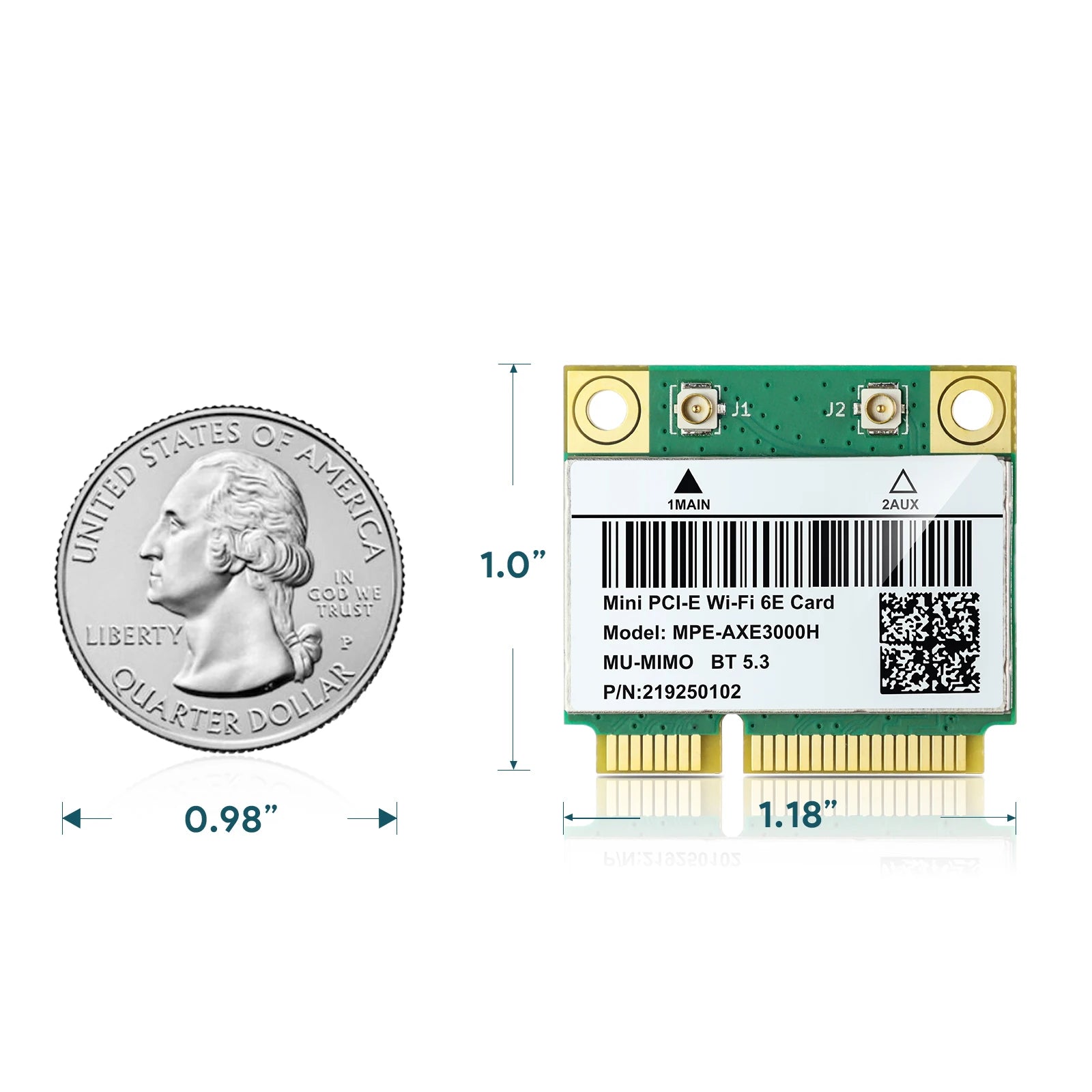 EDUP AX210HMW Mini PCI-E WiFi 6E Card