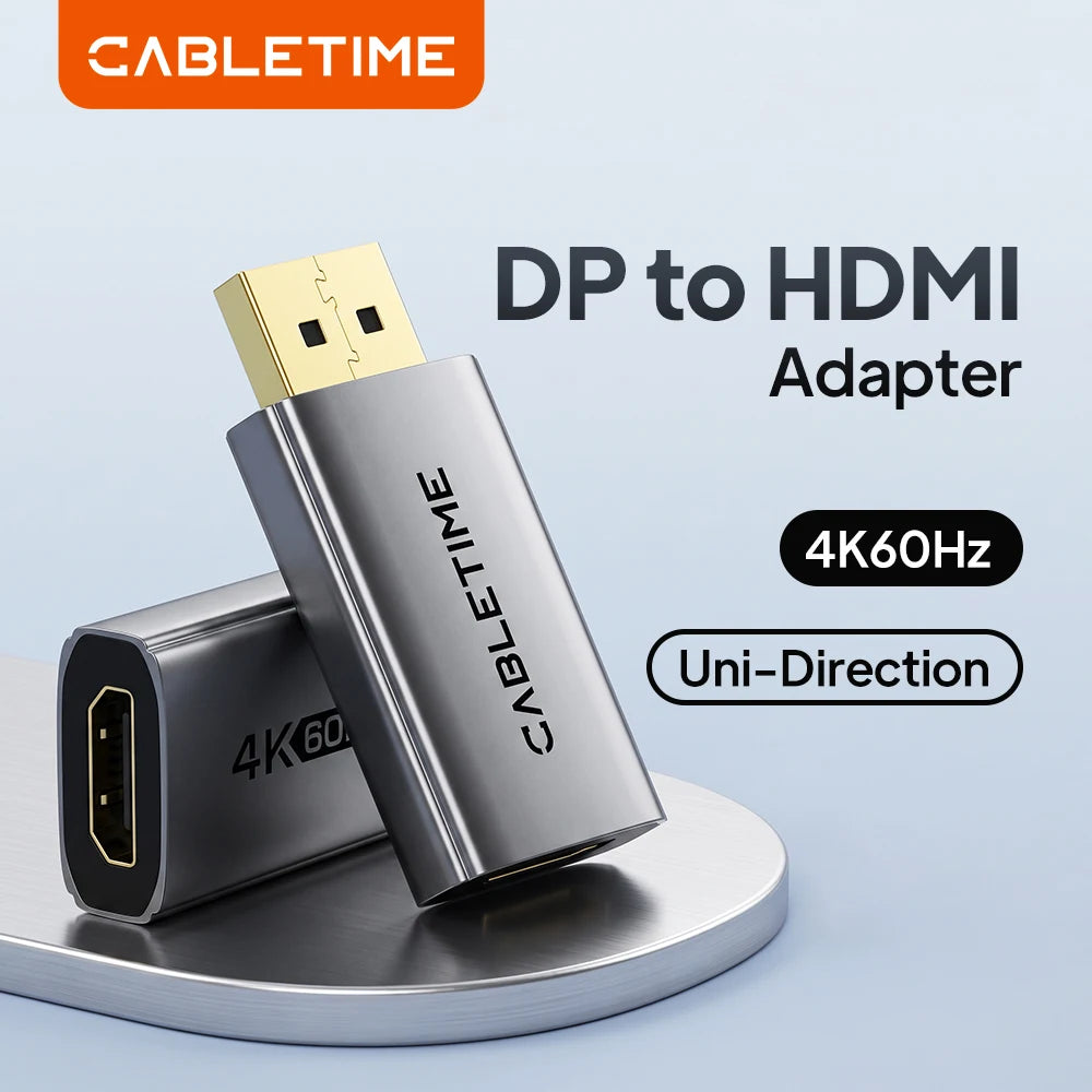 CABLETIME DisplayPort to HDMI 4K60Hz Adapter