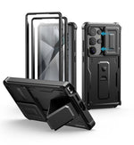 Military-Grade Protection Rugged Case with Camera Cover & Built-In Screen Protector for Samsung Galaxy S25 Ultra