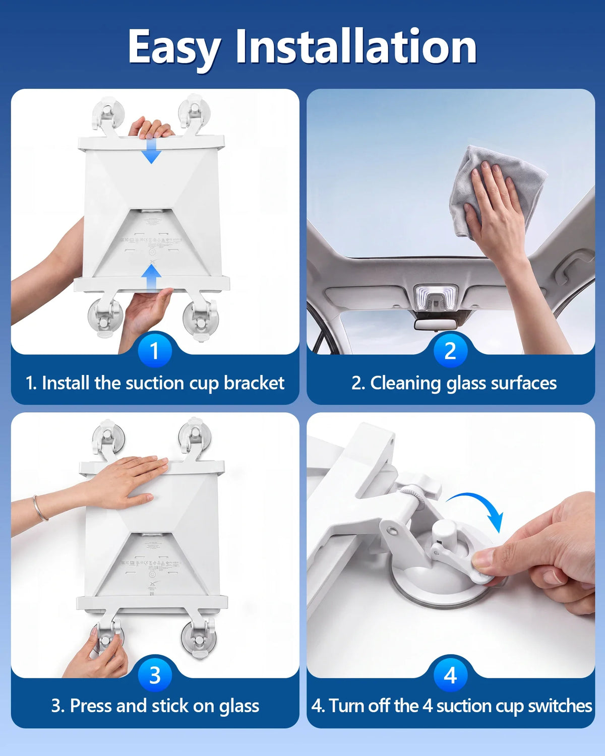 Starlink Mini Windshield Mount With Four Vacuum Suction Cups